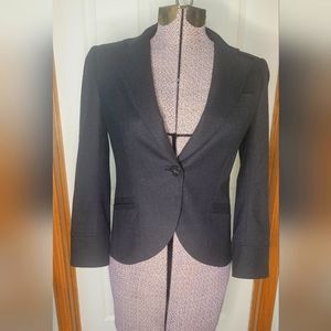Theory size 0 wool dark grey blazer
